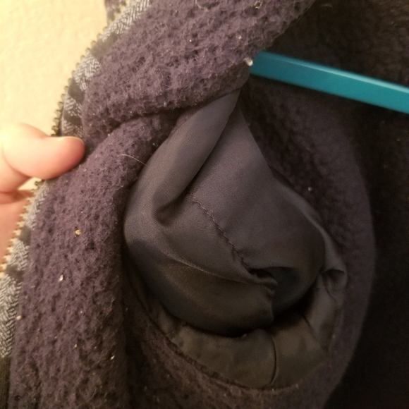 Children's Place navy blue camo fully lined hooded zip up jacket Size M 7/8 - Picture 3 of 11